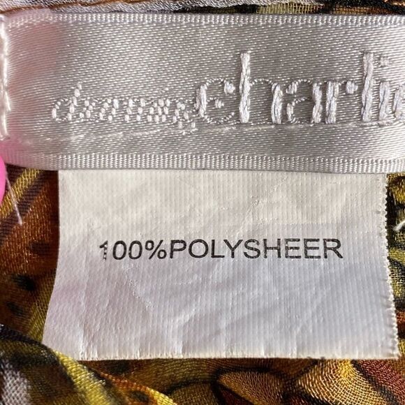 ❤️Charming Charlie Yellow/Brown Paisley Scarf - Picture 5 of 8